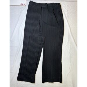 Womens Emma James (Liz Claiborne) Black stretch dress pants, pinstripe, size 16